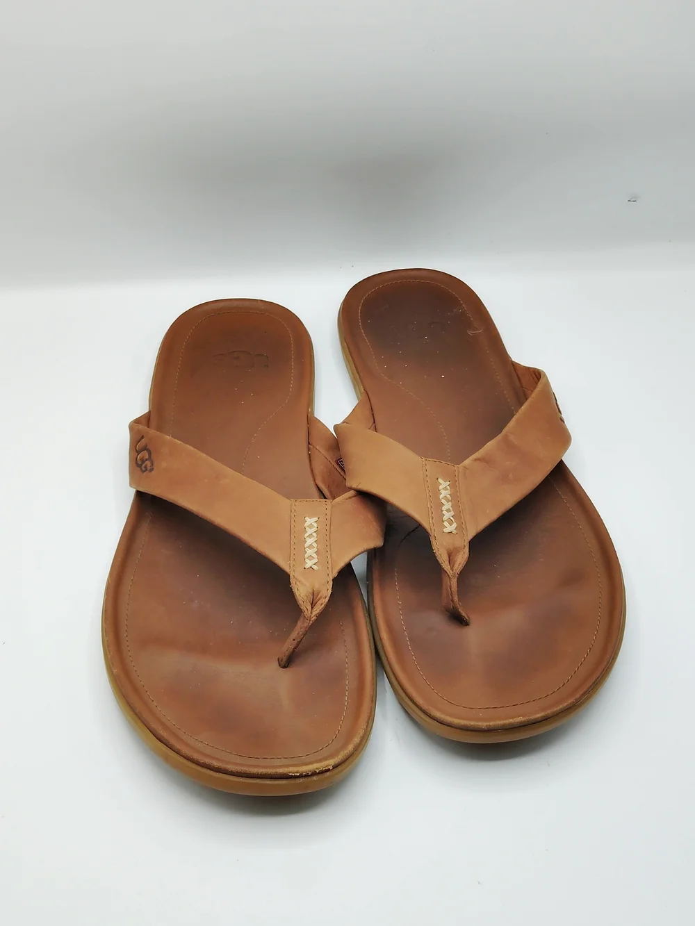 UGG Men’s Tan Leather Thong Sandals